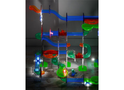 Discovery #MINDBLOWN Glow Roll Marble Run Light-Up Construction Set