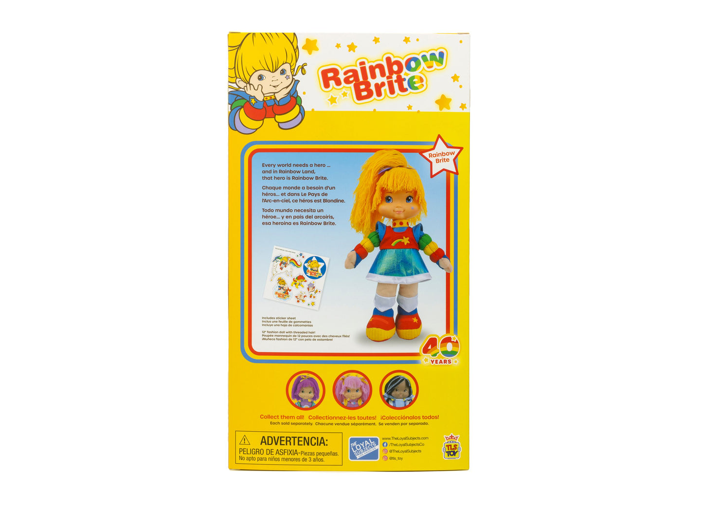 Rainbow Brite Classic 12 inch Plush Doll with Color Belt