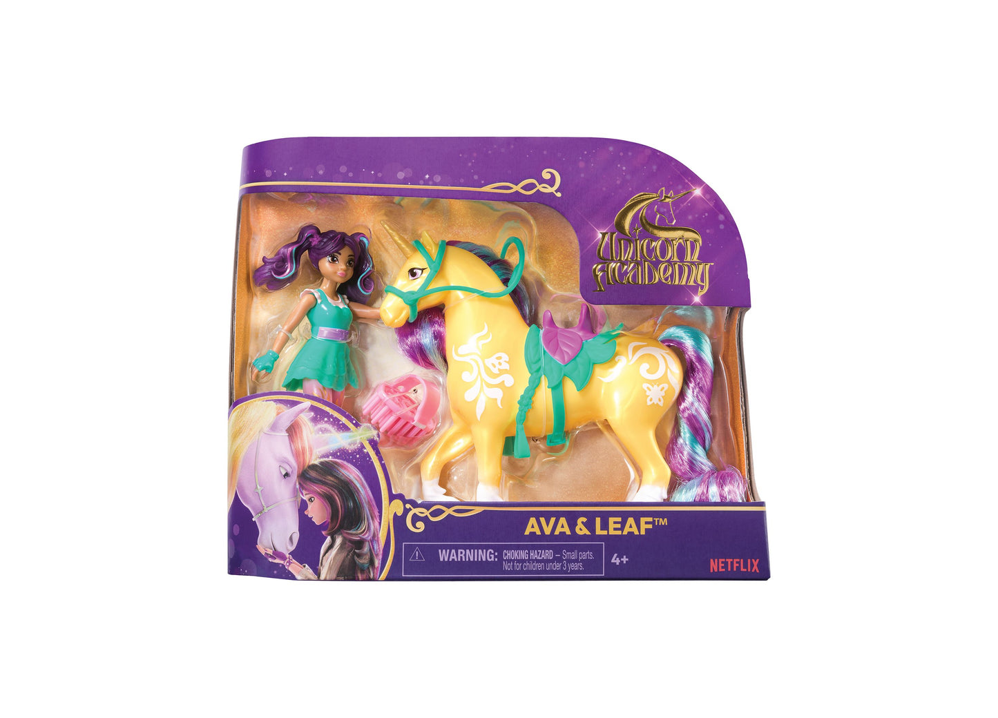 Unicorn Academy Ava & Leaf Set with Riding Accessories