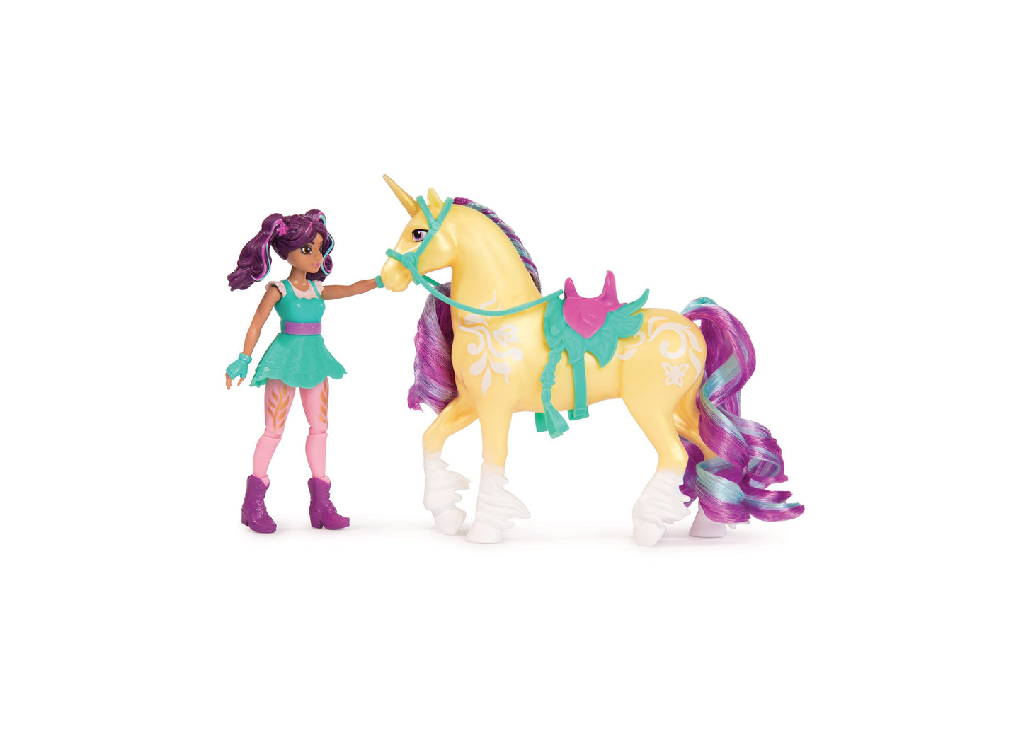 Unicorn Academy Ava & Leaf Set with Riding Accessories