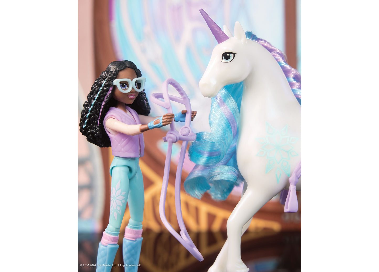 Unicorn Academy Layla and Glacier Doll Set with Riding Accessories