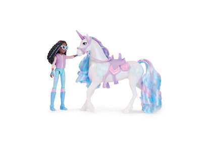 Unicorn Academy Layla and Glacier Doll Set with Riding Accessories