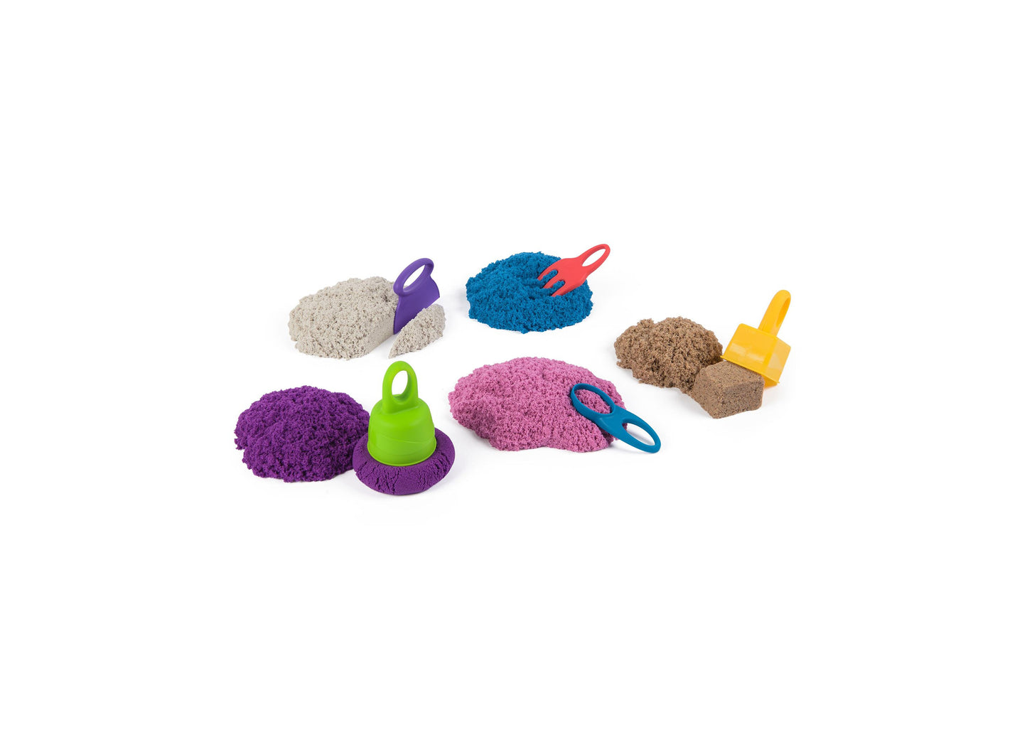 Kinetic Sand - Variety Case with Beach Sensory Toys - Colorful Play Series