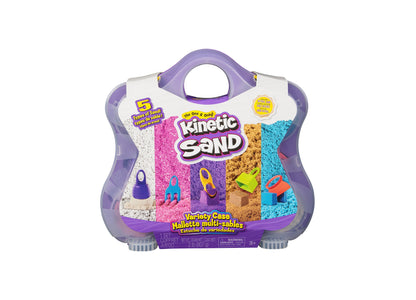 Kinetic Sand - Variety Case with Beach Sensory Toys - Colorful Play Series