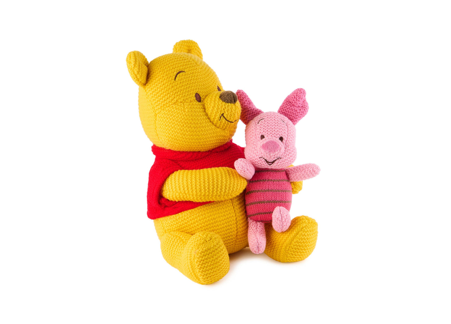 Gund Winnie the Pooh 10 inch Knit Plush Pooh Holding Piglet