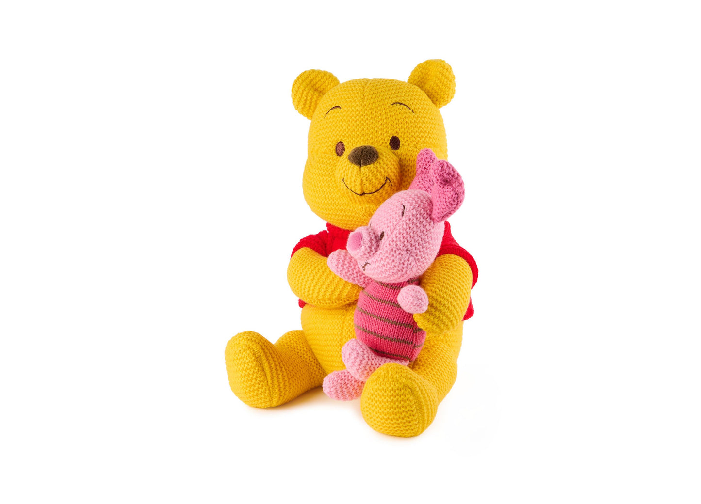 Gund Winnie the Pooh 10 inch Knit Plush Pooh Holding Piglet