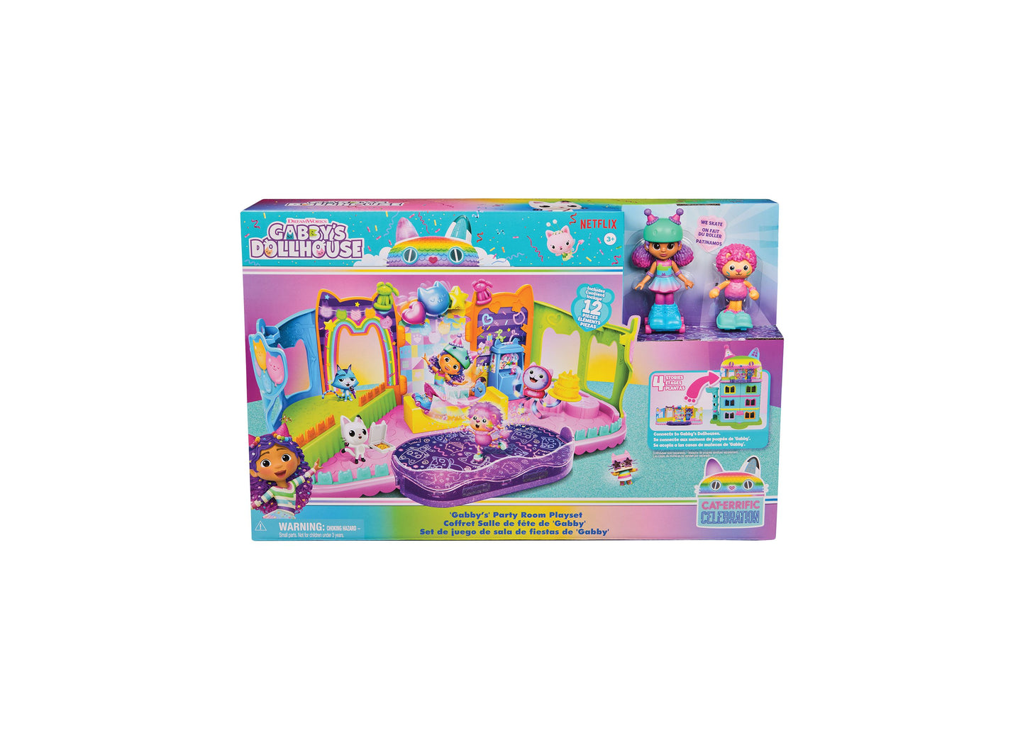 Gabby's Dollhouse Party Room Playset with Exclusive Toy Figures