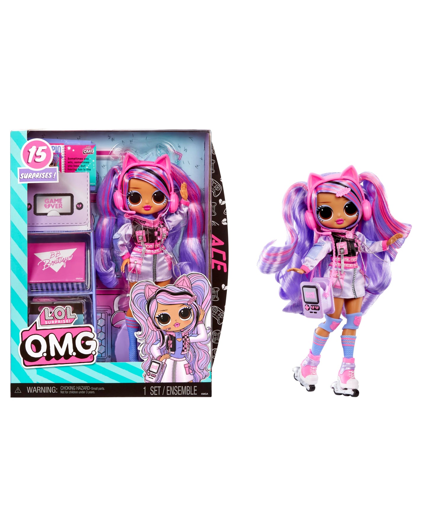 LOL Surprise! OMG Ace Fashion Doll with Gaming Outfit