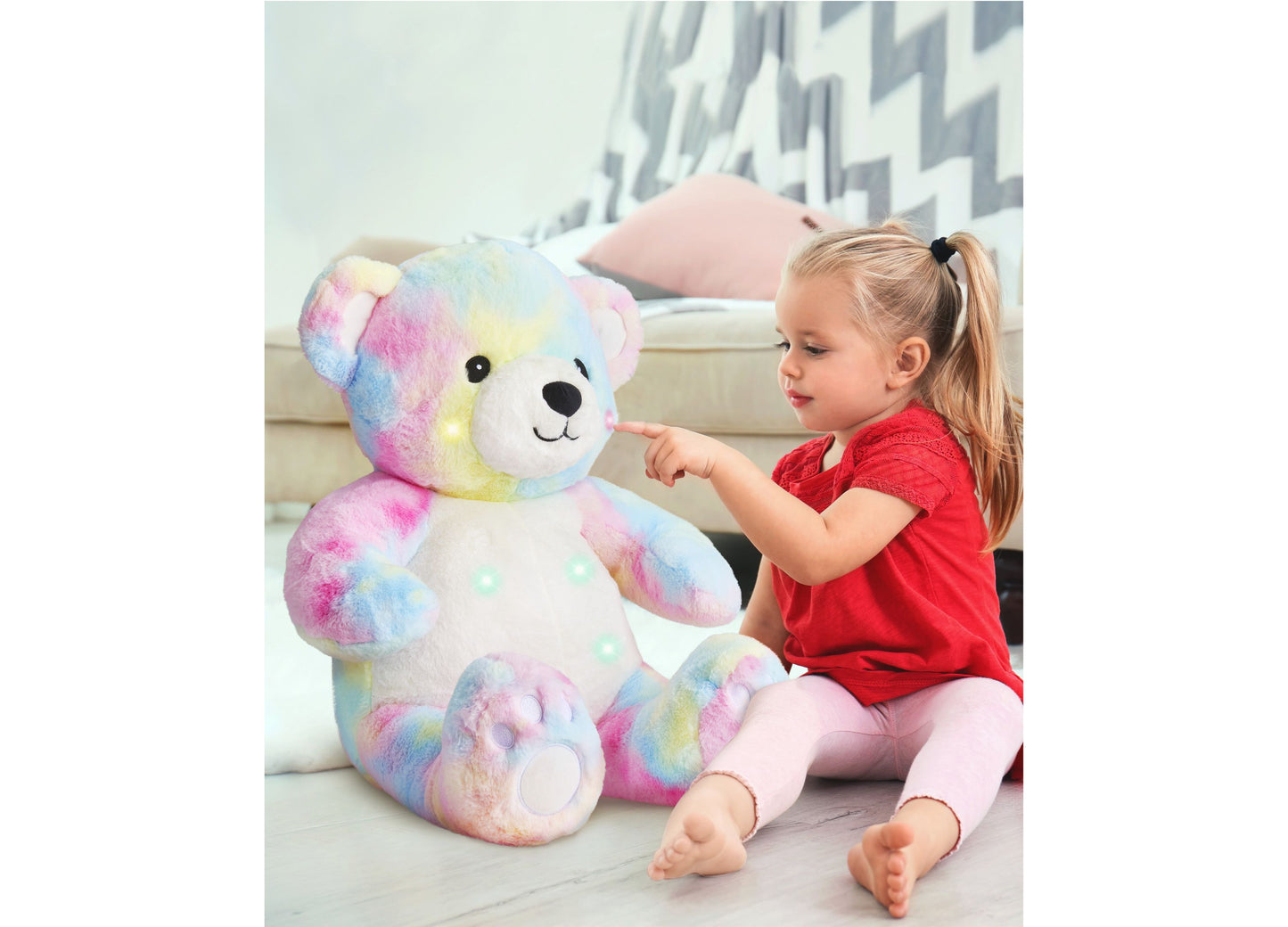 Geoffrey's Toy Box LED Light-Up Plush Bear