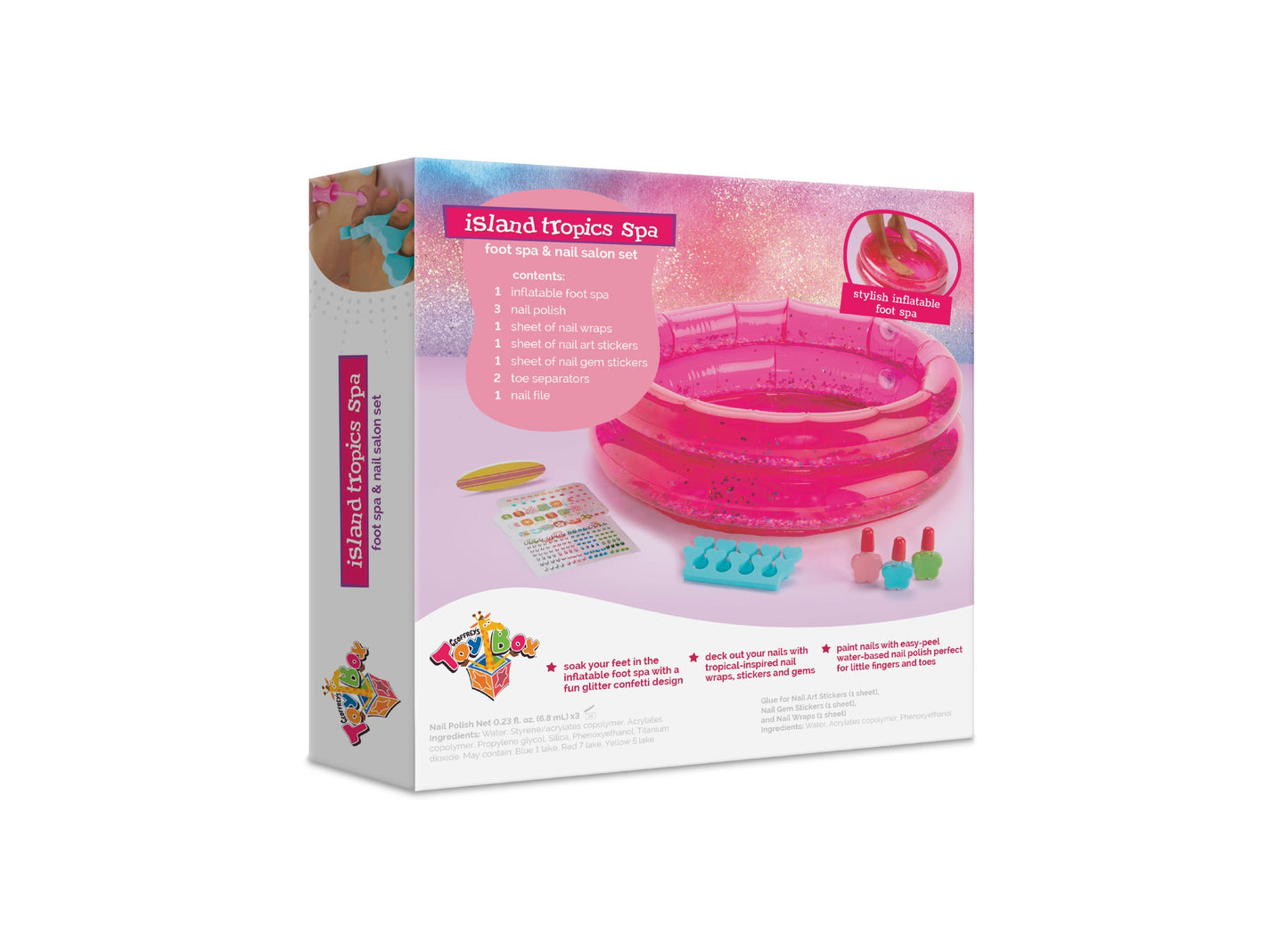 Geoffrey's Toy Box Island Tropics Foot Spa Nail Salon Kit