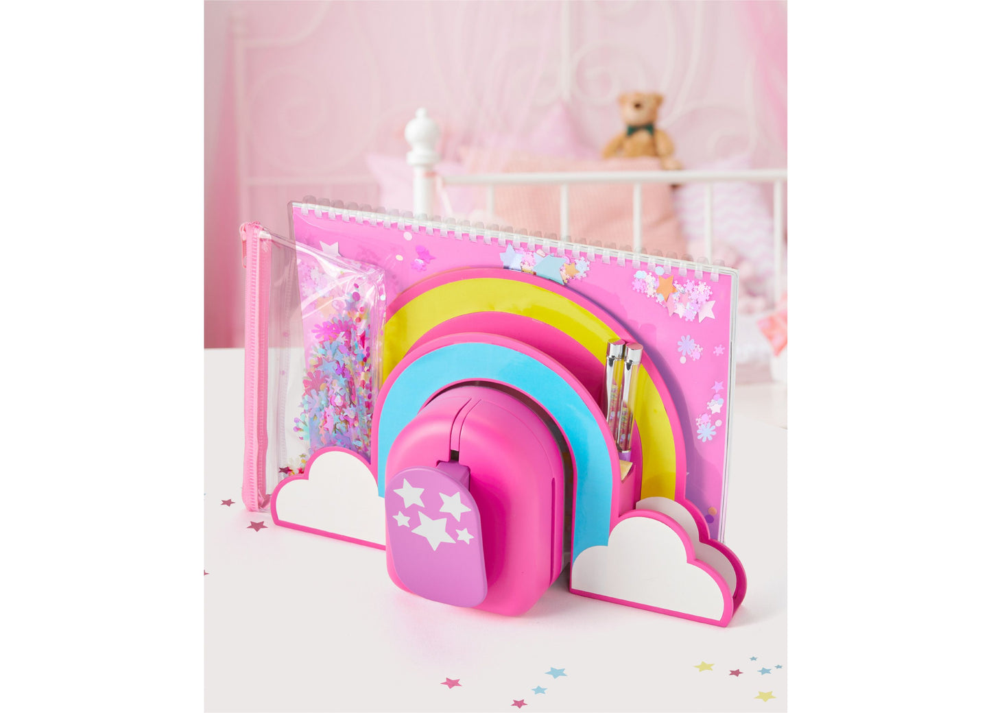 Geoffrey's Toy Box DIY Rainbow Confetti Station Sparkle Maker Kit