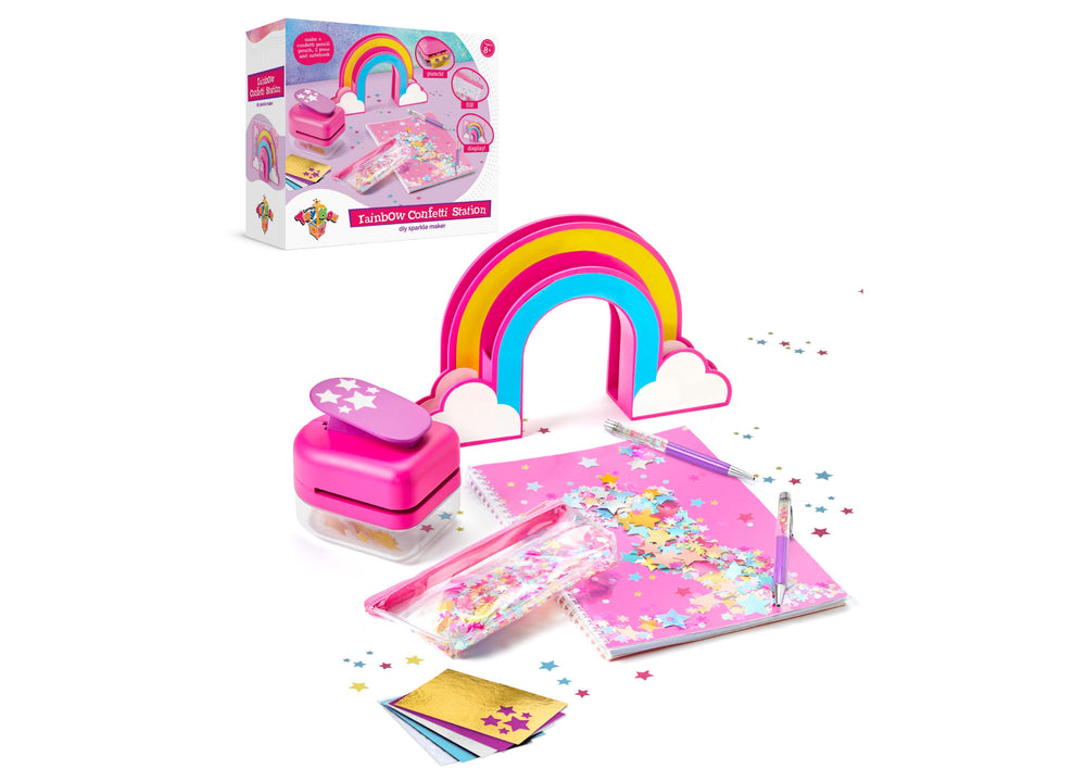 Geoffrey's Toy Box DIY Rainbow Confetti Station Sparkle Maker Kit