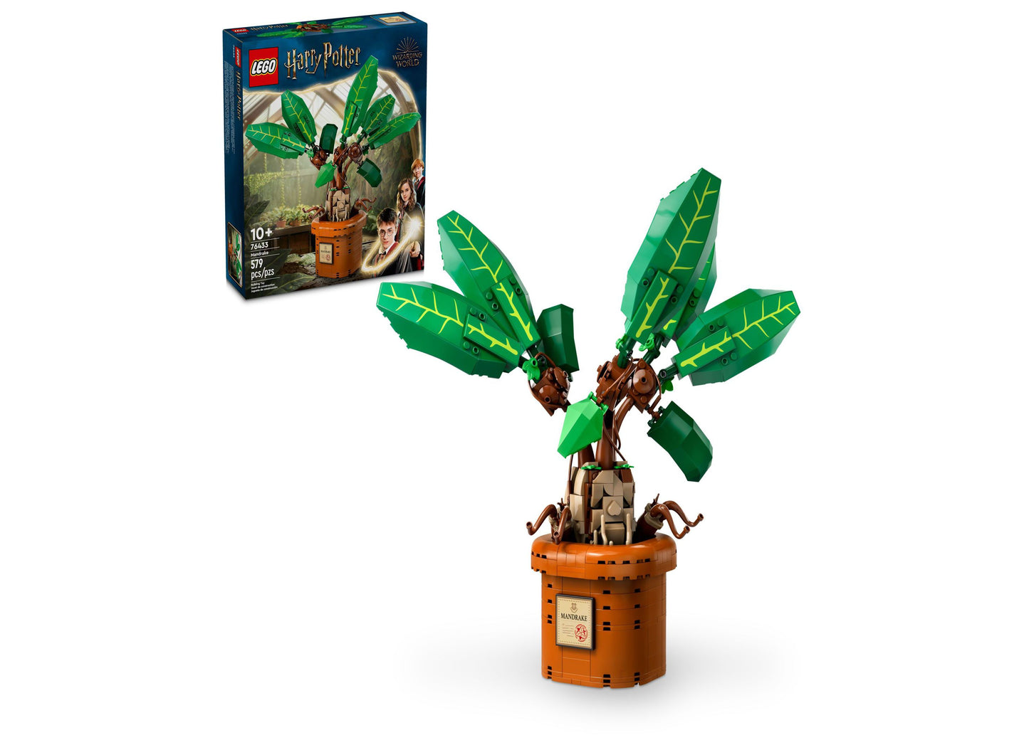 LEGO® Harry Potter Mandrake Magical Plant Toy Building Set 76433, 579 Pieces