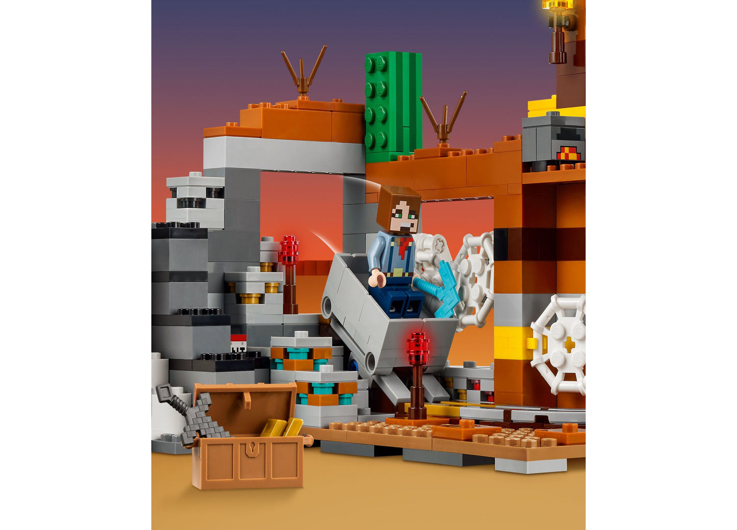 LEGO® Minecraft The Badlands Mineshaft Video Game Toy 21263, 538 Pieces