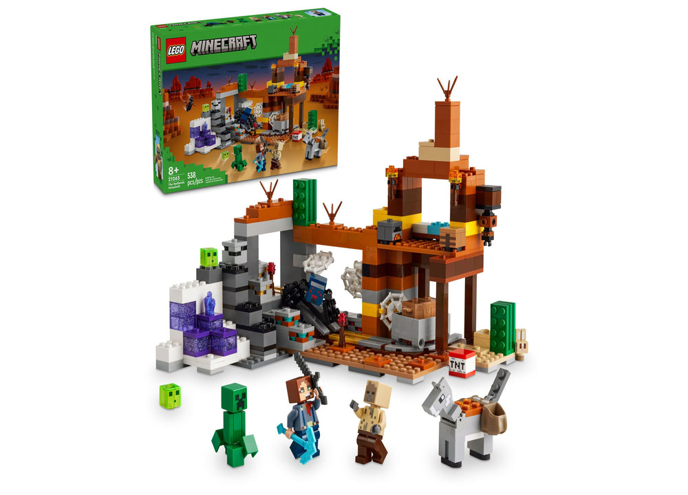 LEGO® Minecraft The Badlands Mineshaft Video Game Toy 21263, 538 Pieces