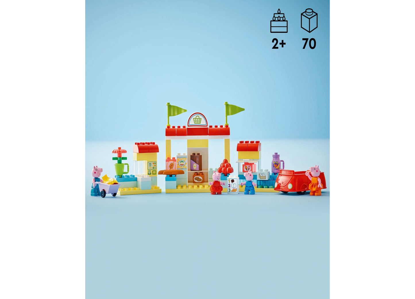 LEGO® Duplo Peppa Pig Supermarket Building Set for Toddlers 10434, 70 Pieces