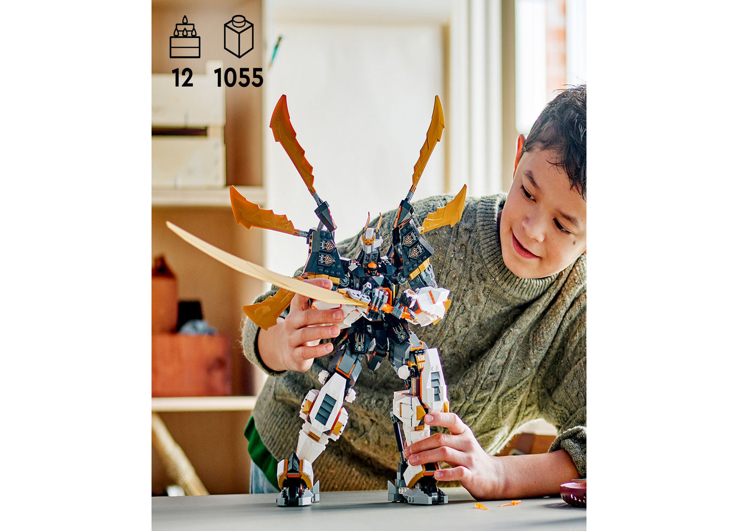 LEGO® Ninjago Cole’s Titan Dragon Mech Adventure Ninja Toy 71821 Building Set, 1055 Pieces