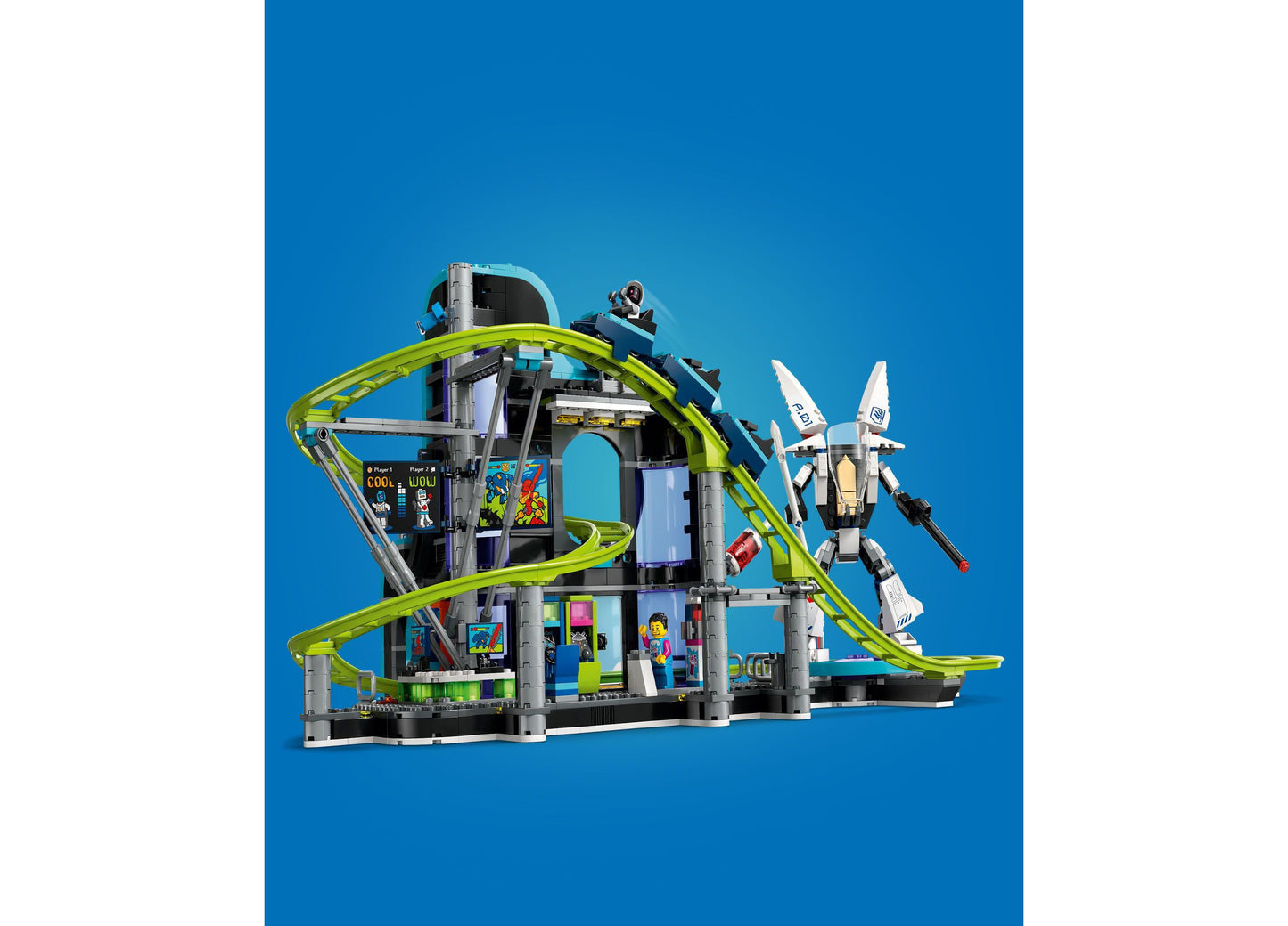 LEGO® City Robot World Roller-Coaster Park Toy Building Set 60421, 986 Pieces