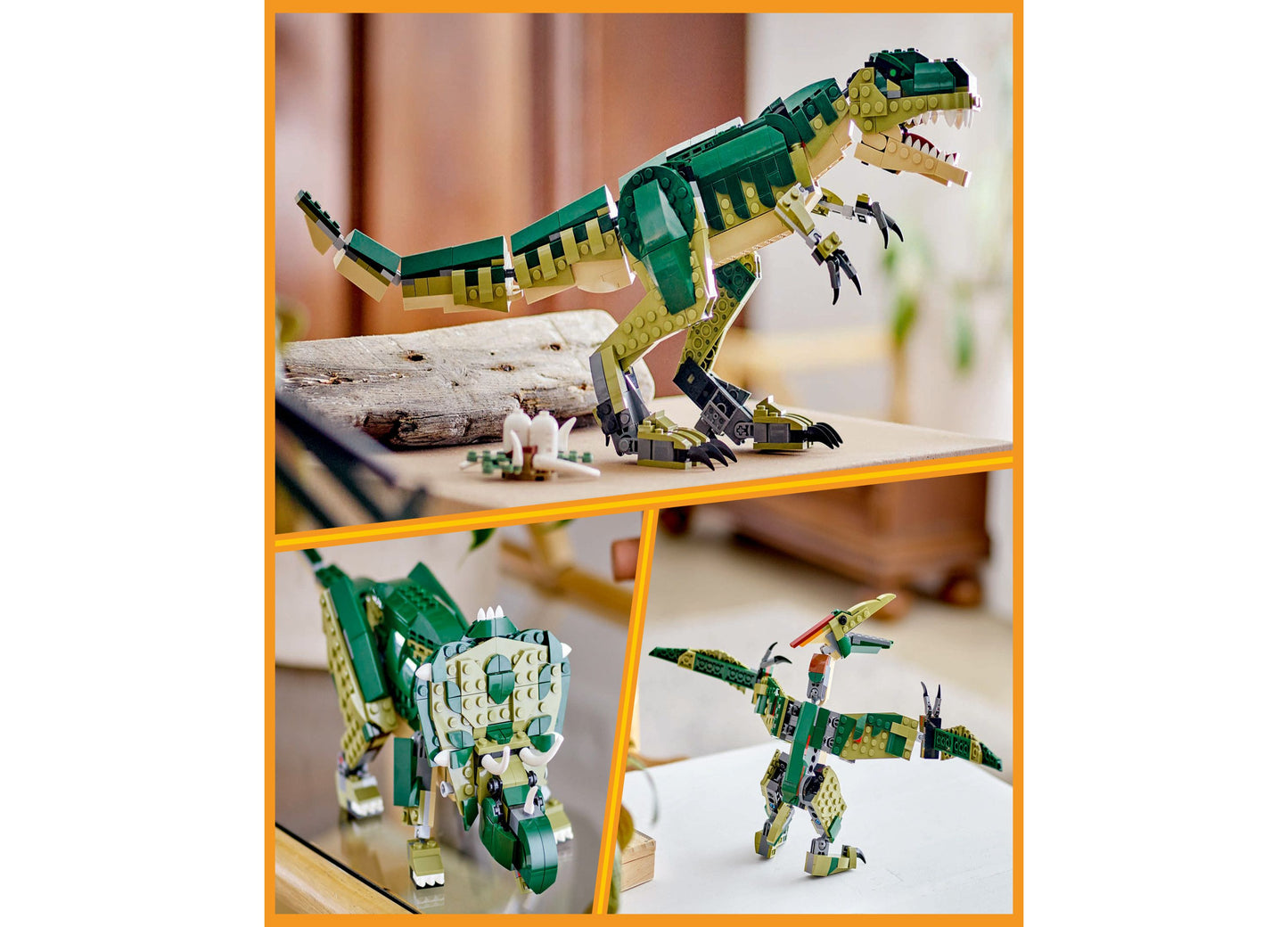 LEGO® Creator 3in1 T. Rex Dinosaur Toy for Kids, Animal Toy 31151 Building Set, 626 Pieces