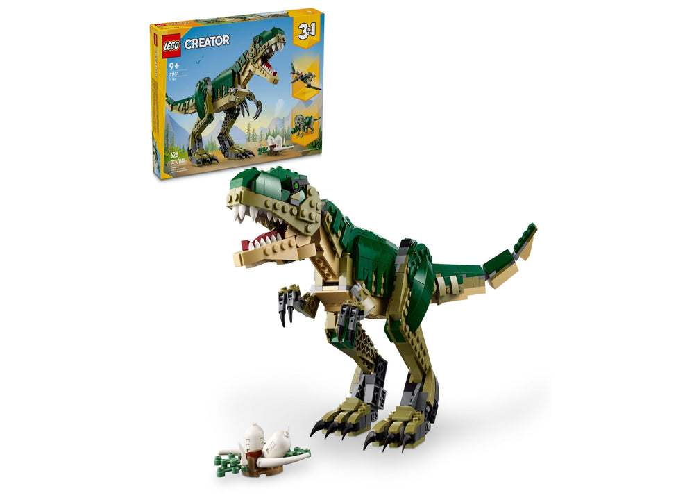 LEGO® Creator 3in1 T. Rex Dinosaur Toy for Kids, Animal Toy 31151 Building Set, 626 Pieces