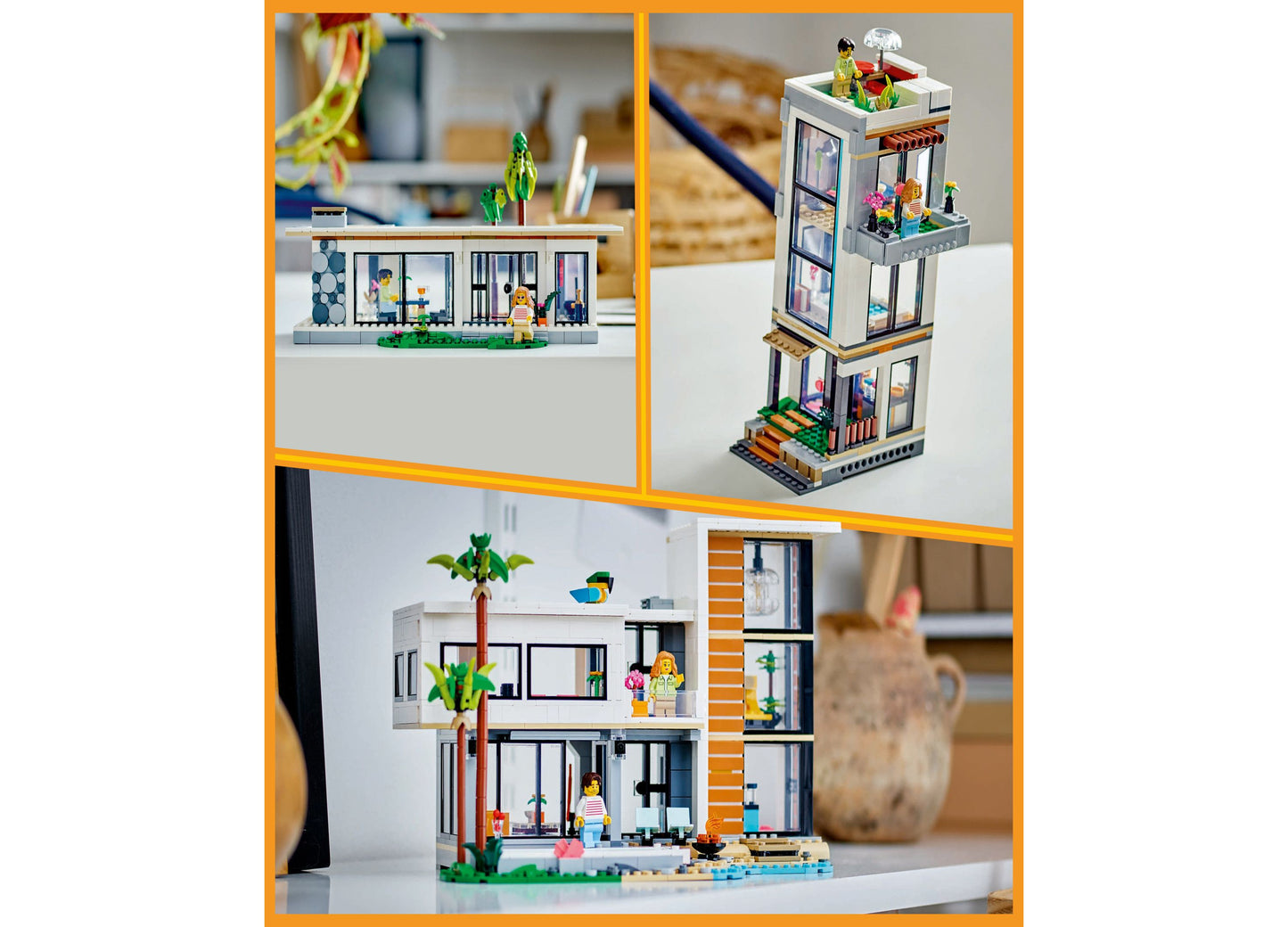 LEGO® Creator 3 in 1 Modern House Toy Playset and Art Building Set for Kids 31153, 939 Pieces