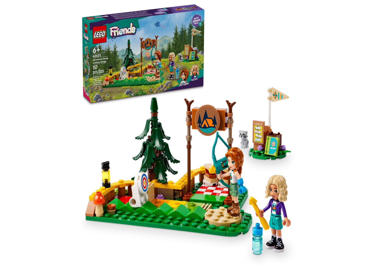 LEGO® Friends Adventure Camp Archery Range Toy with Mini Dolls 42622, 157 Pieces