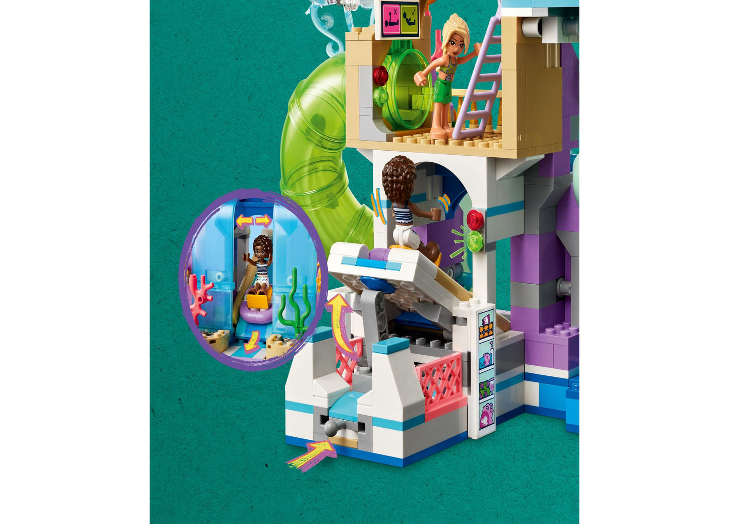 LEGO® Friends Heartlake City Water Park Summer Toy with Mini Dolls Building Set 42630, 814 Pieces