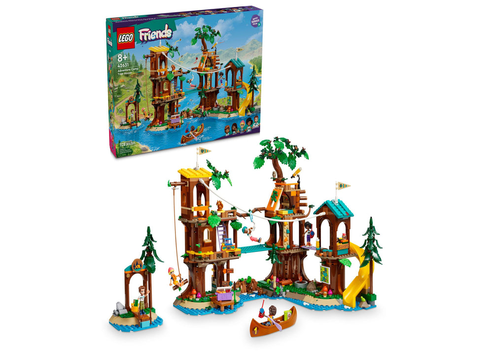 LEGO® Friends Adventure Camp Tree House Toy with Doll Accessories Building Set 42631, 1128 Pieces