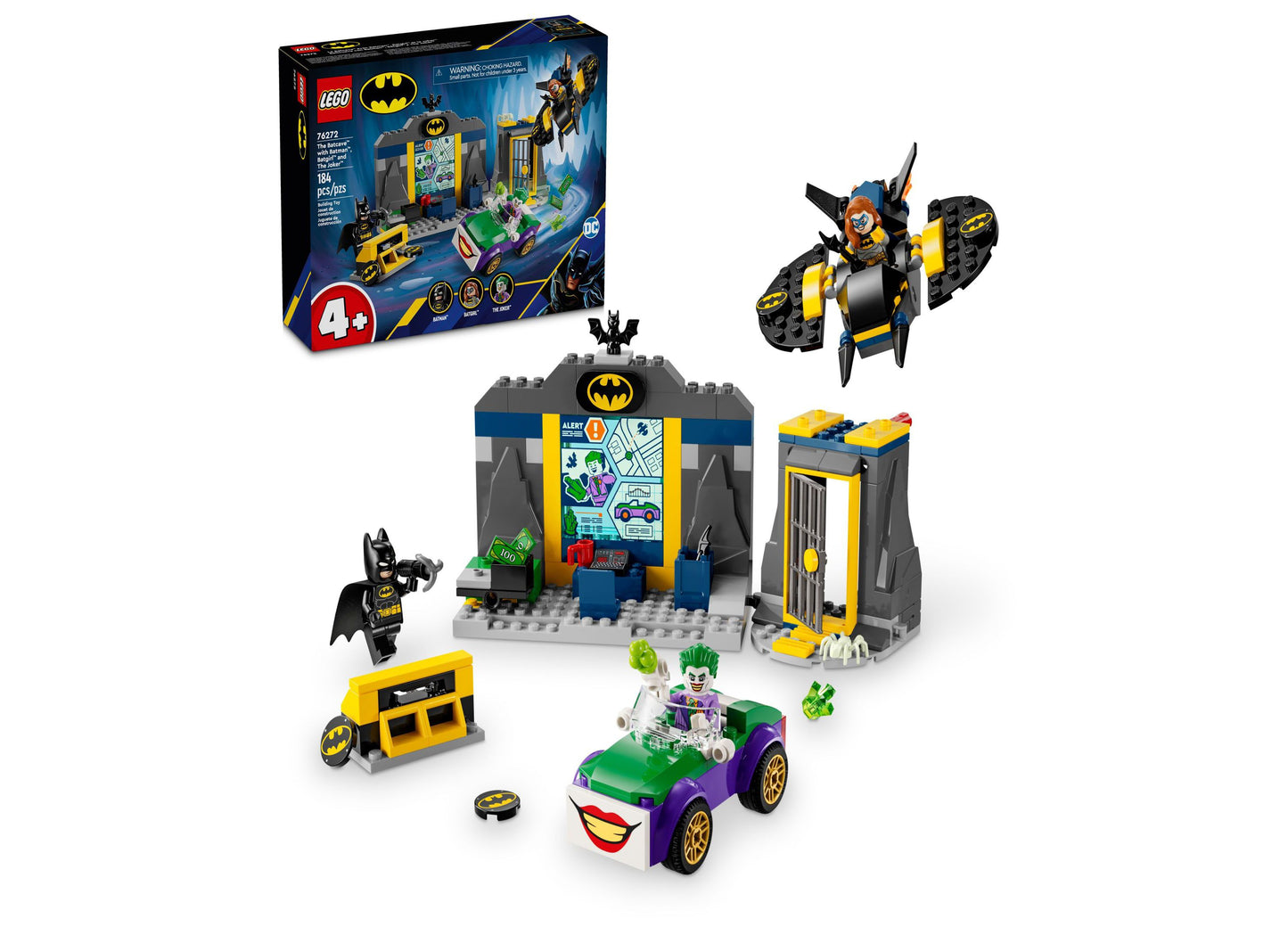 LEGO® DC Batman: The Batcave with Batman, Batgirl & The Joker 76272 Building Toy, 184 Pieces