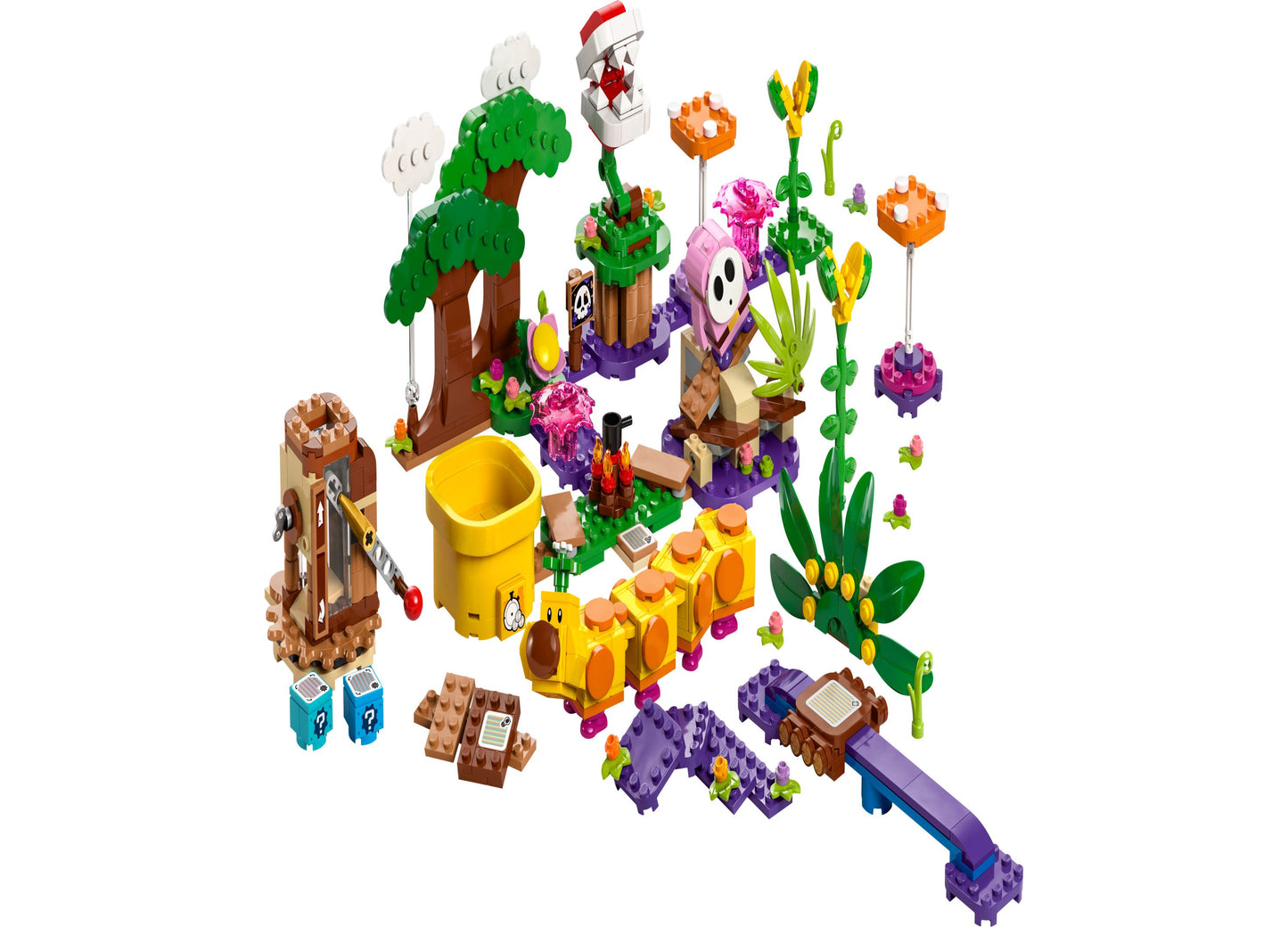 LEGO® Super Mario Soda Jungle Maker Set, Wiggler Toy and Mario Playset 71434, 598 Pieces