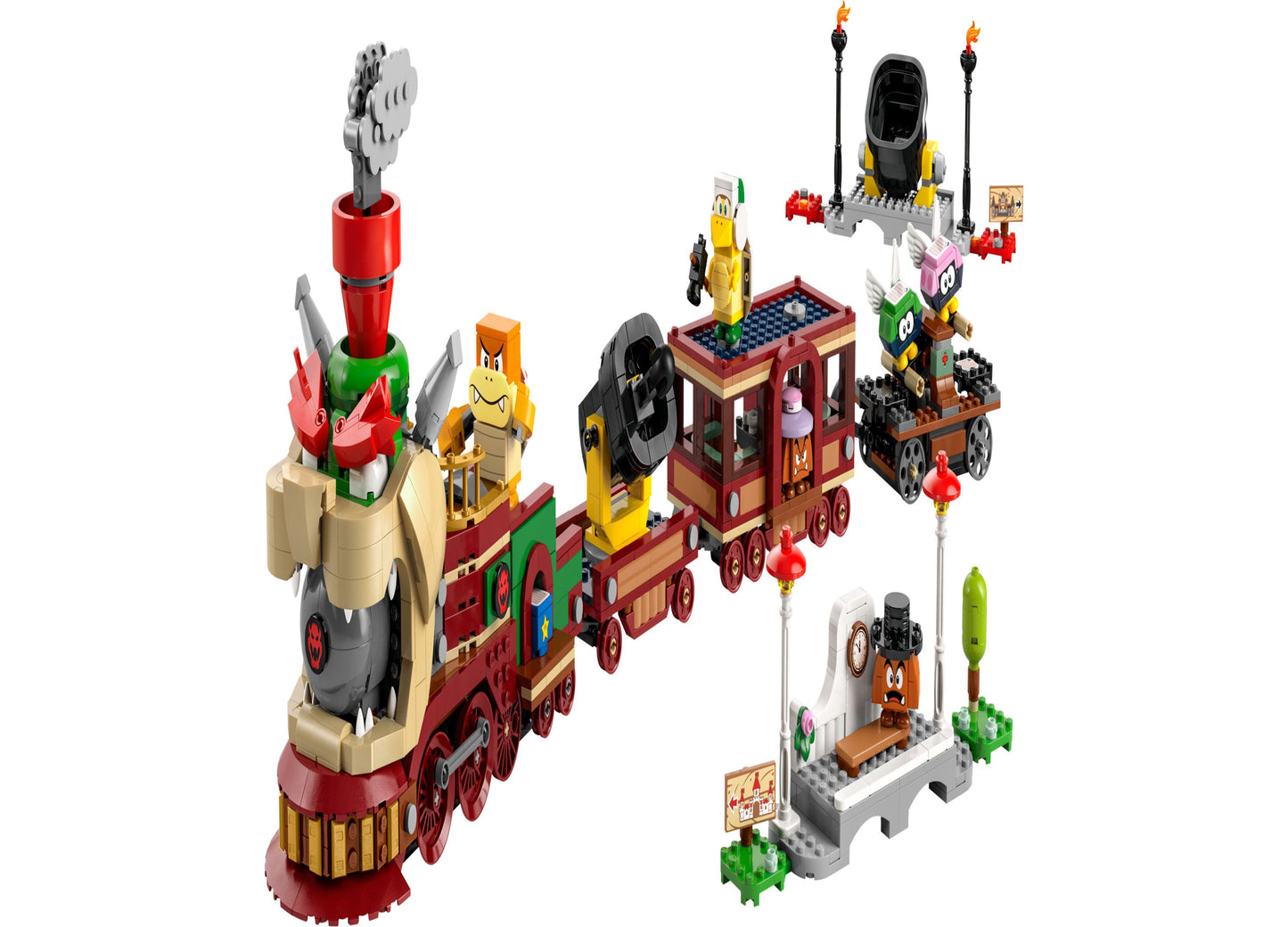 LEGO® Super Mario The Bowser Express Train Toy Playset and Mario Toy 71437 Building Set, 1392 Pieces