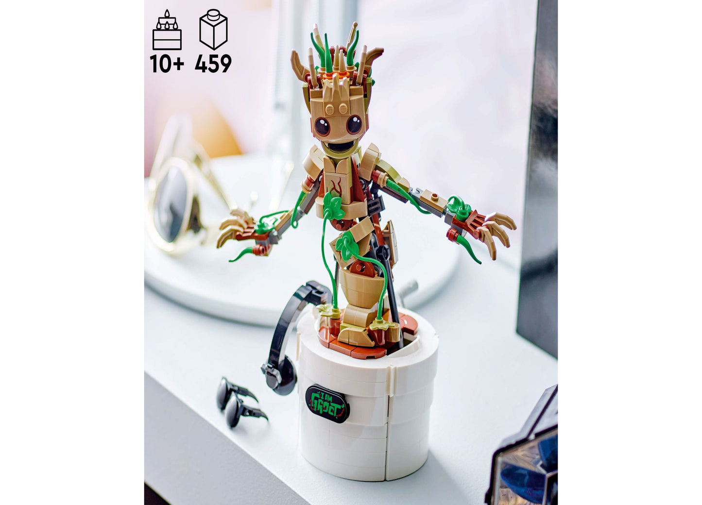 LEGO® Marvel Dancing Groot, Buildable Animated Guardians of the Galaxy Toy 76297, 459 Pieces