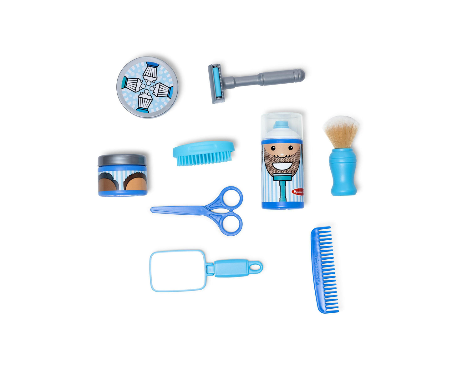 Melissa and Doug 10 Piece Barber Shop Play Set - Creative Styling Kit