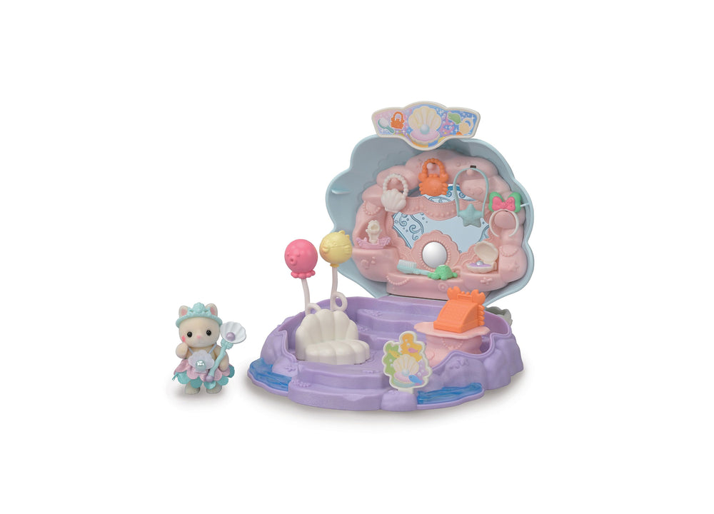 Calico Critters Baby Mermaid Shop Playset - Silk Cat with Accessories