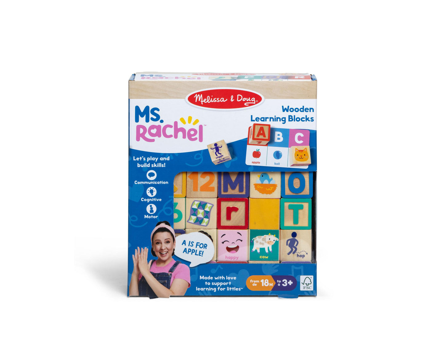 Ms. Rachel Wooden Learning Blocks - Educational Toy Set