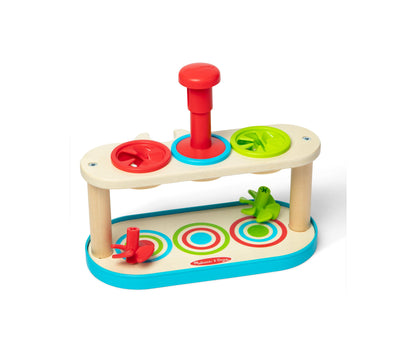 Melissa & Doug Match & Push Spinning Tops - Colorful Learning Toy