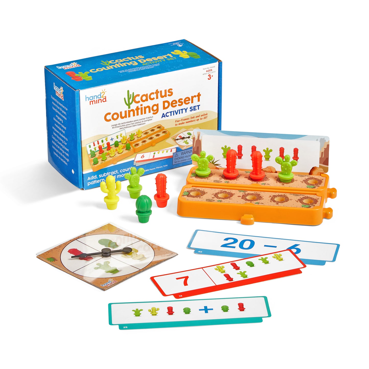 Hand2Mind Cactus Counting Desert Activity Set - Educational Math Toy