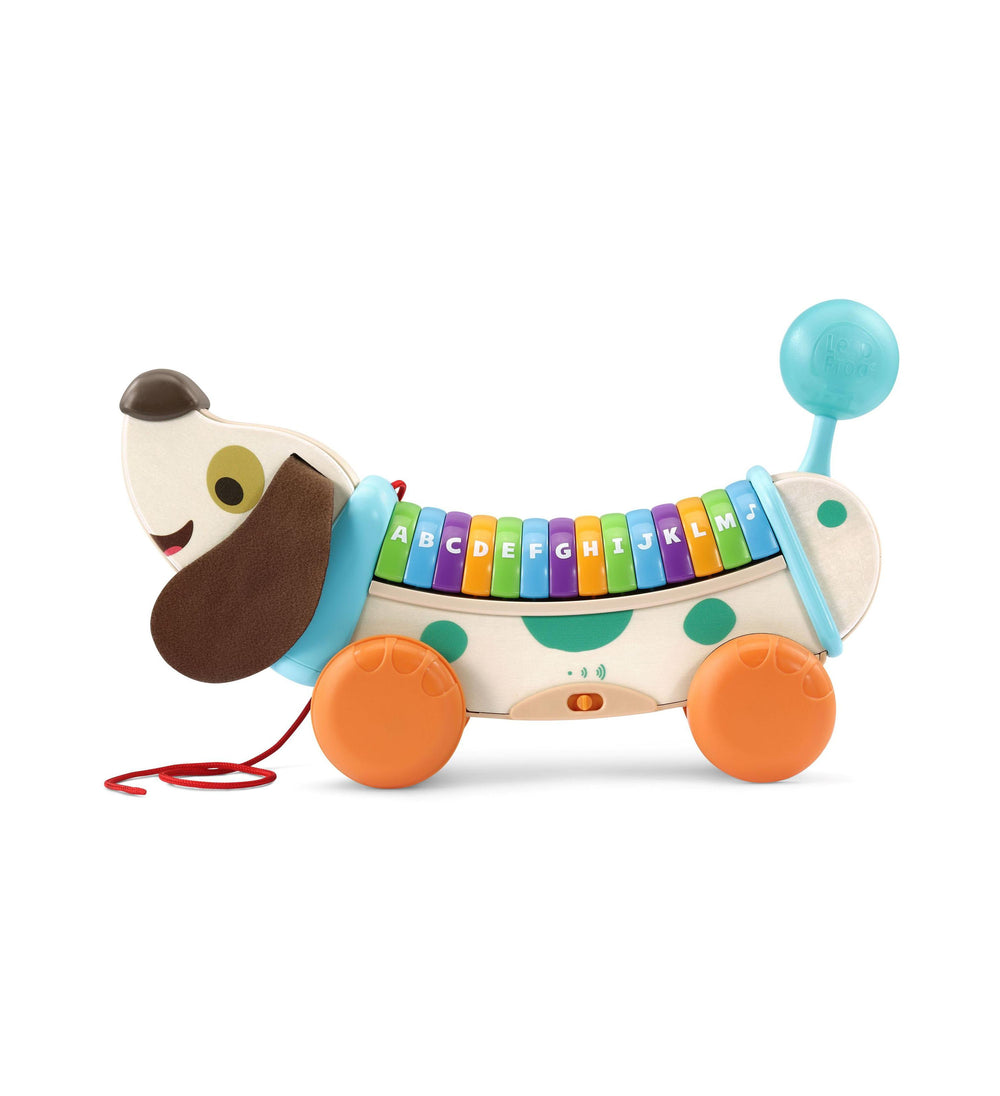 Eco-Friendly Wooden AlphaPup Interactive Learning Toy - Colorful Design