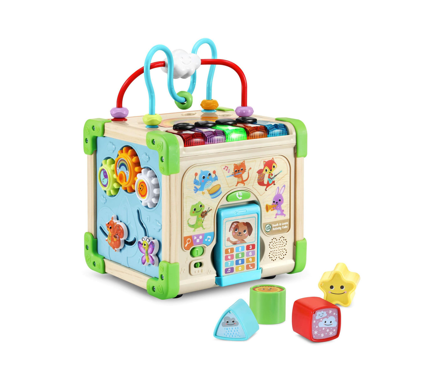 TCHLRN Wooden Activity Cube - Multifunctional Educational Toy