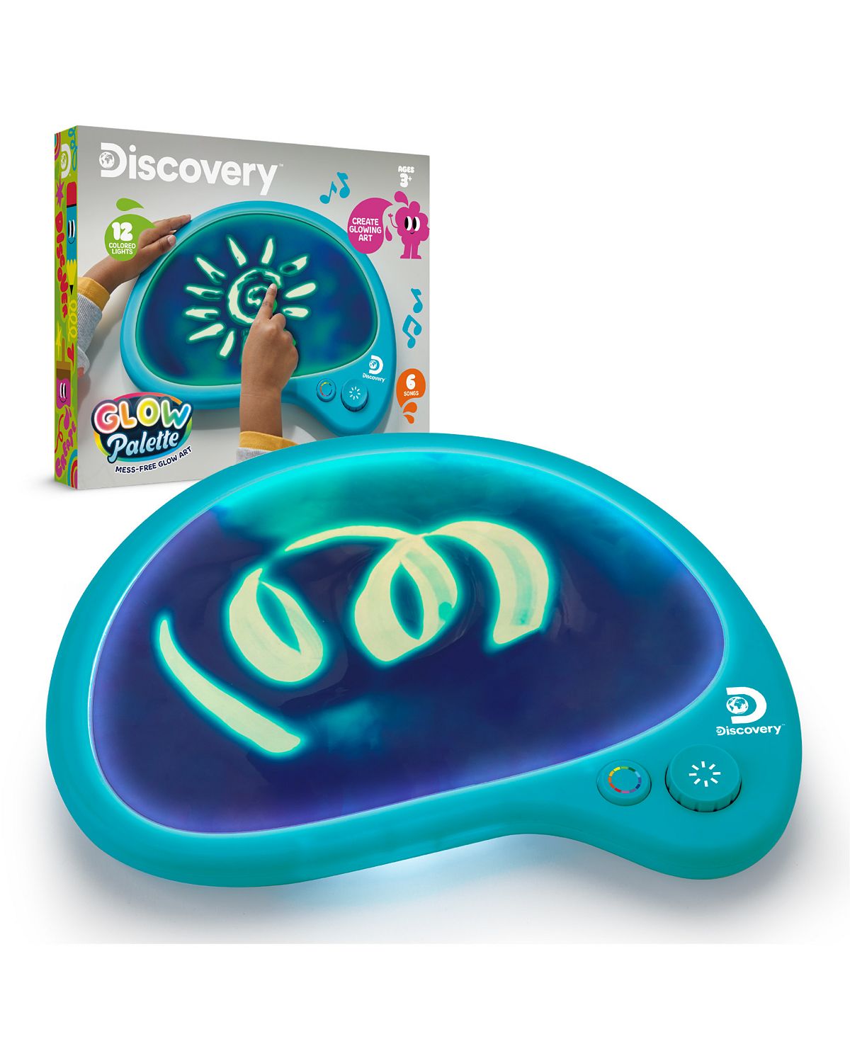 Discovery Kids LED Glow Drawing Palette with Light-Up Stylus