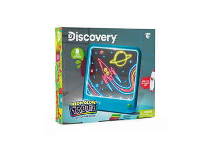 Discovery Kids Neon Glow Light-Up Art Board with Multi-Color LED