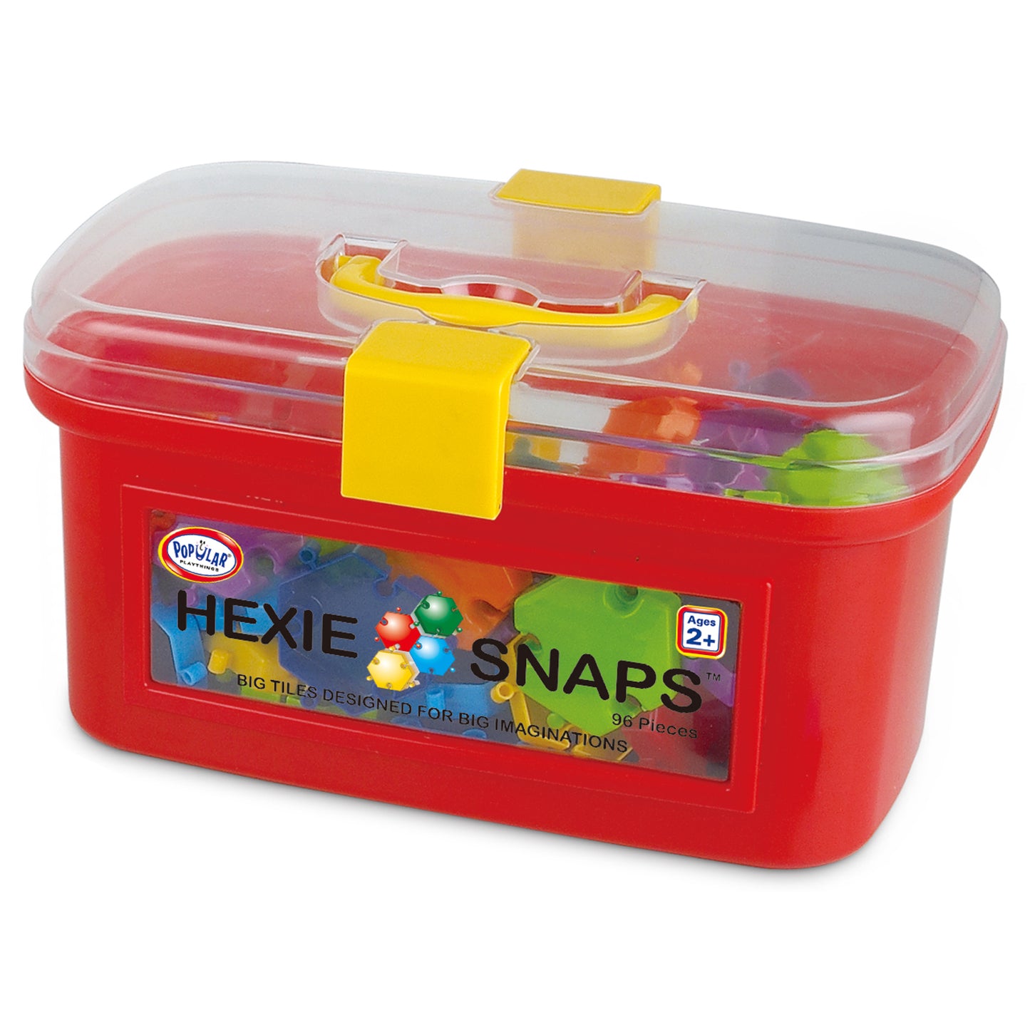 Popular Playthings Hexie-Snaps 92-Piece Creative Mosaic Play Set