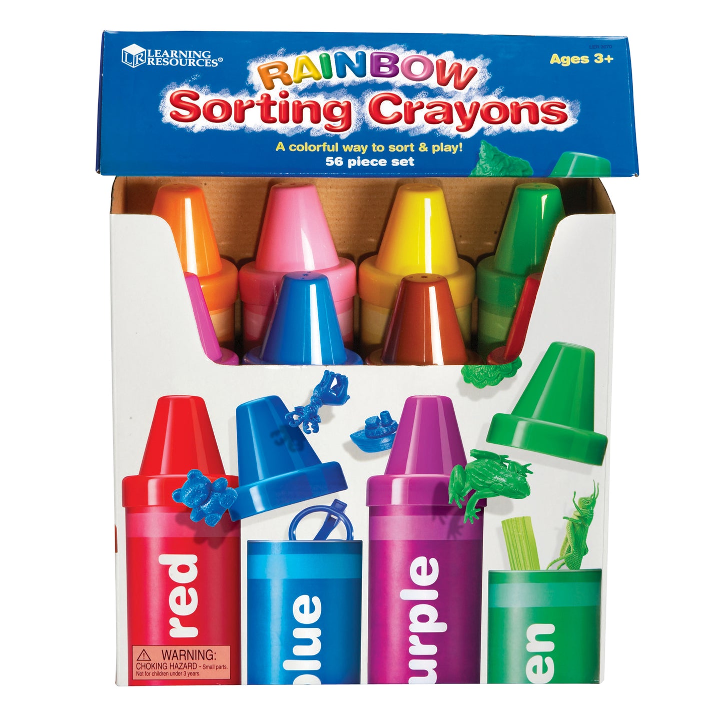 Learning Resources Rainbow Sorting Crayons - Educational Toy - 56 Pieces