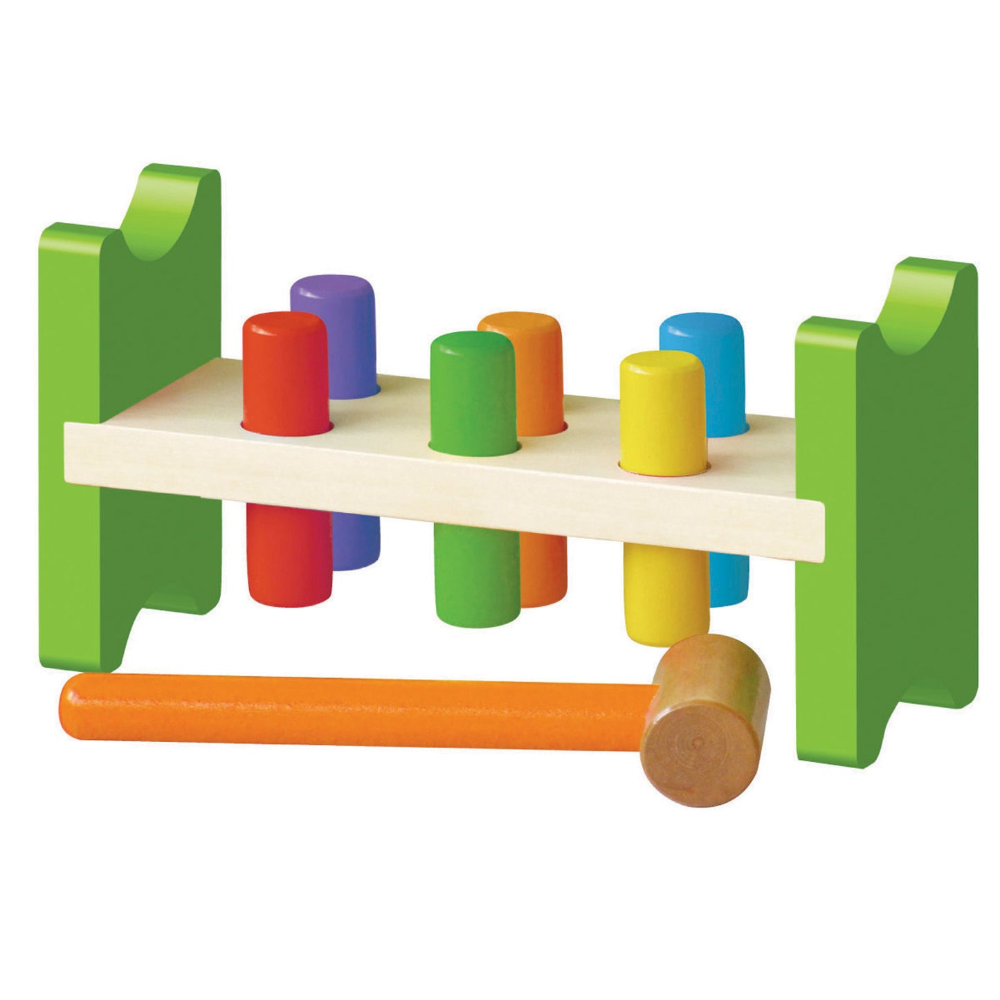 The Original Toy Company - Pound a Peg Classic Bench Toy - Colorful Wo ...