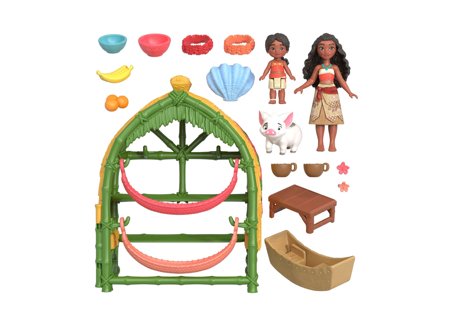 Disney Princess Moana 2 and Simea Village Home Playset