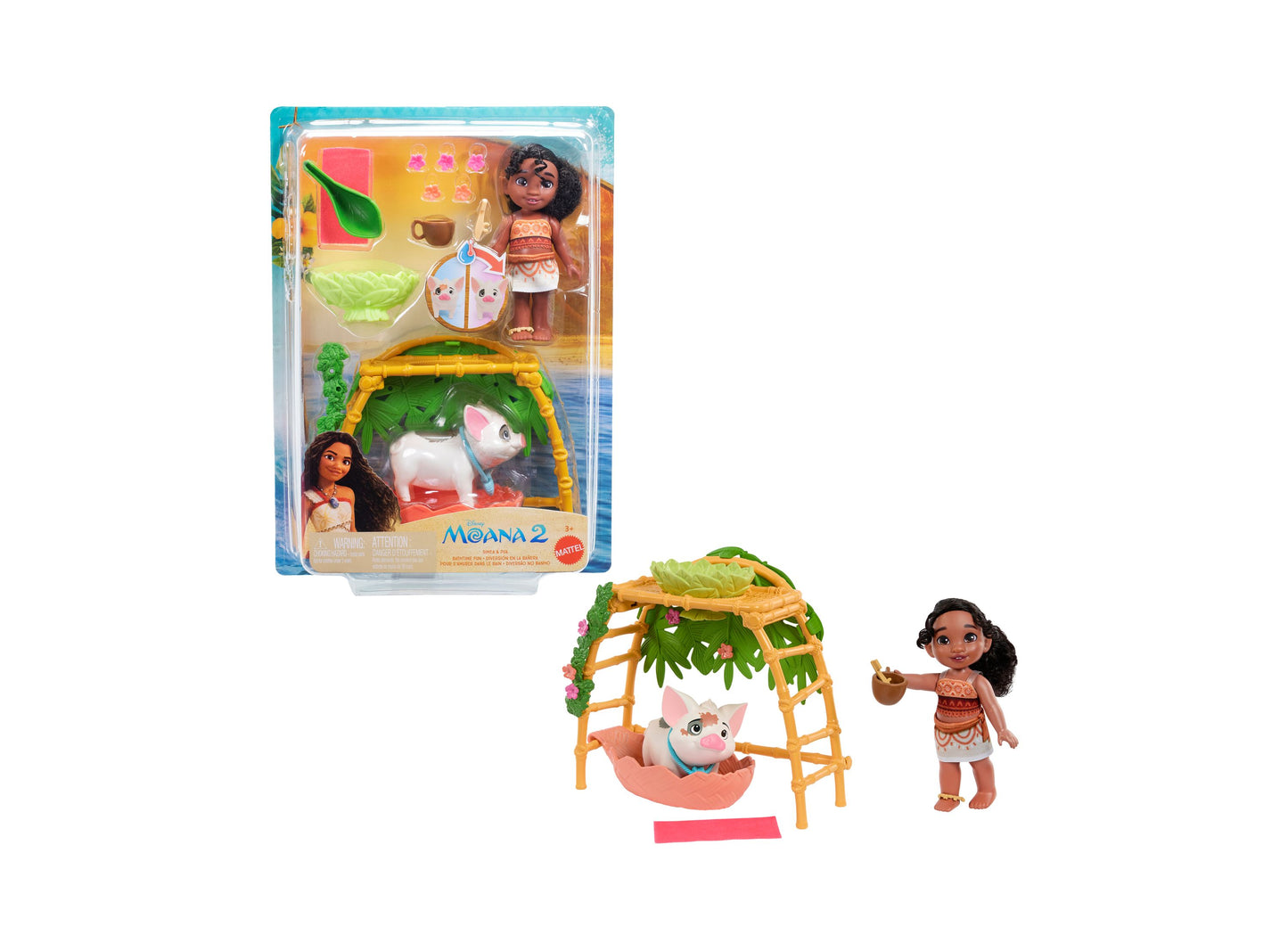 Disney Princess Moana 2 Simea and Pua Bathtime Fun Playset