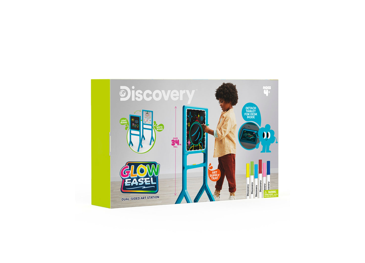 Discovery Kids Glow Easel Dual-Sided Art Station