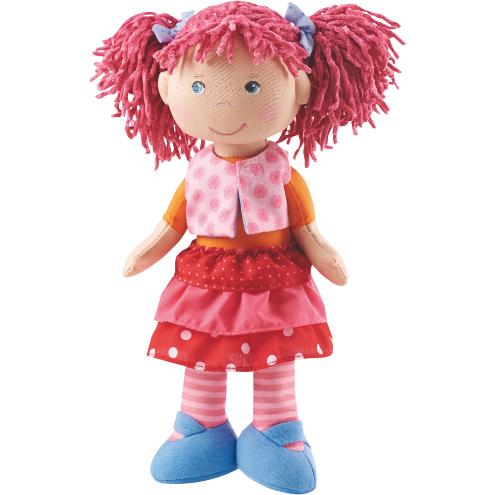 HABA Lilli-Lou 12-inch Soft Doll with Pink Chenille Hair