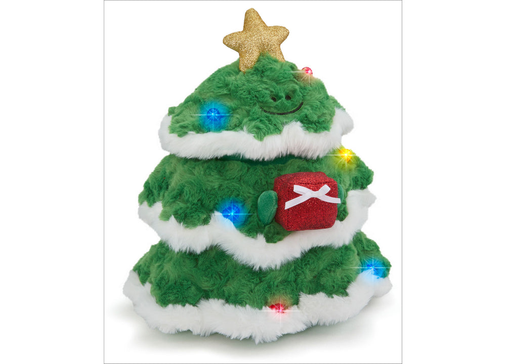 Geoffrey's Toy Box Star Brights 12" LED Light-Up Plush Christmas Tree Toy