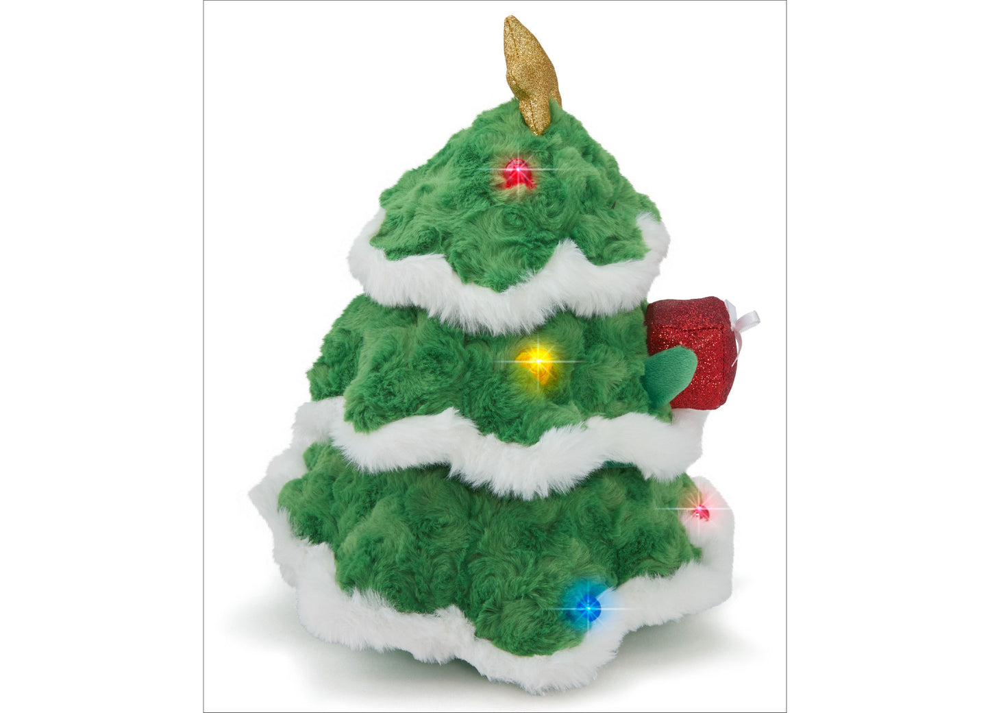 Geoffrey's Toy Box Star Brights 12" LED Light-Up Plush Christmas Tree Toy